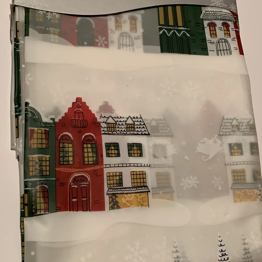 Envogue Christmas Village Shower Curtain